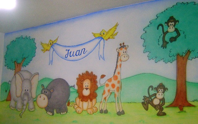 Foto 1 - Pintura de desenhos em quarto bebe e  infantil